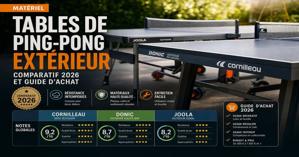 Tables de ping-pong extérieur : comparatif 2026 et guide d'achat