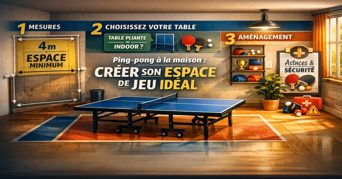 Ping-pong à la maison : créer son espace de jeu idéal