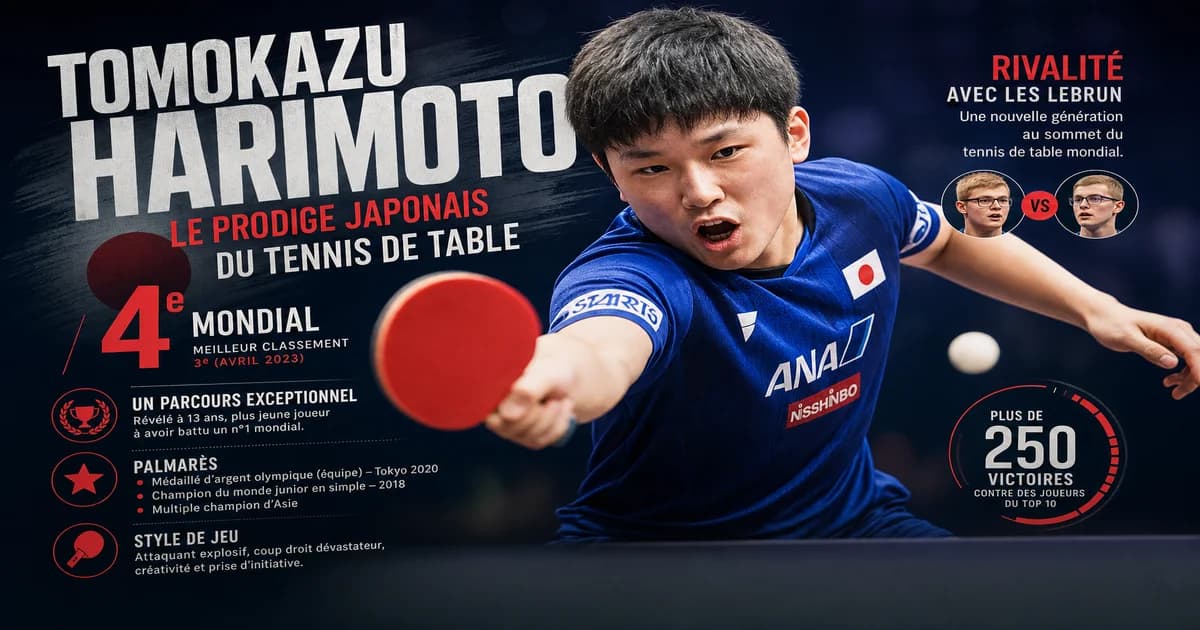 Tomokazu Harimoto : le prodige japonais du tennis de table