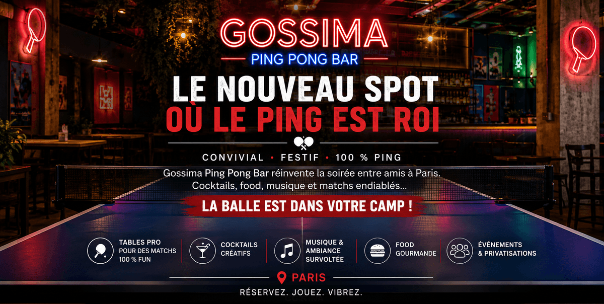 Gossima Ping-Pong Bar : le bar à ping-pong parisien