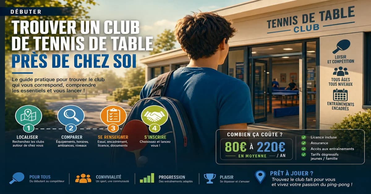 Trouver un club de tennis de table près de chez soi